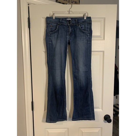 Hudson Womens Denim Jeans Sz 29 Signature Boot Cut Flap Pocket - Picture 3 of 16